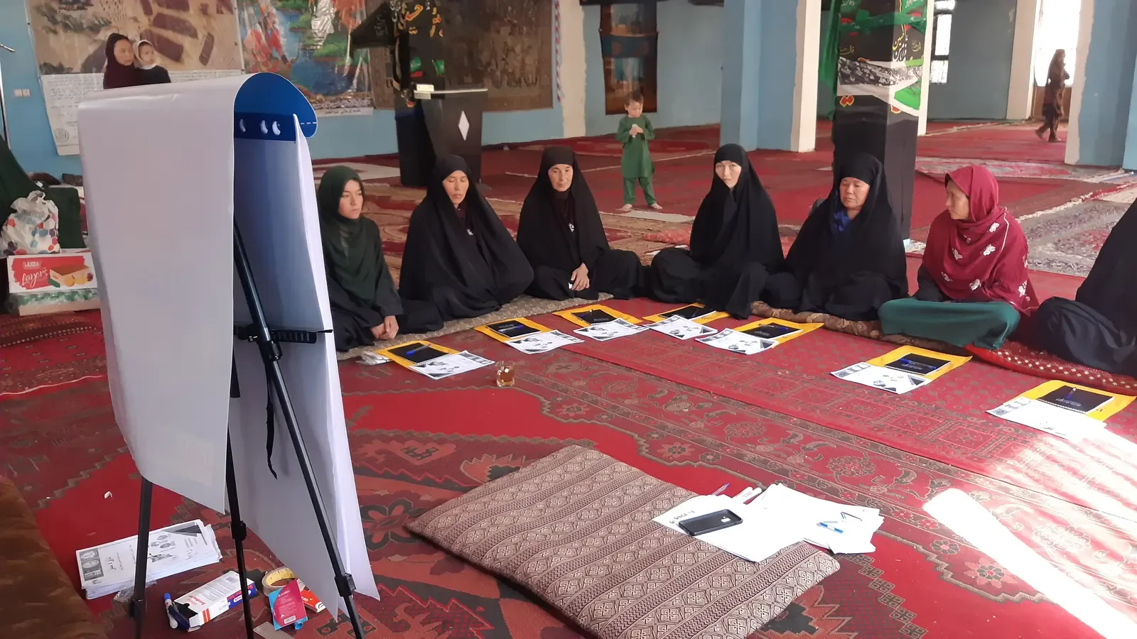 Women participating in PEARL–ABADEI climate-smart agriculture training.